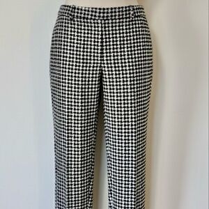 Autres Filles| Chic Black/White Houndstooth Office Straight Leg Pants Sz S